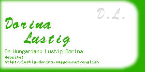 dorina lustig business card